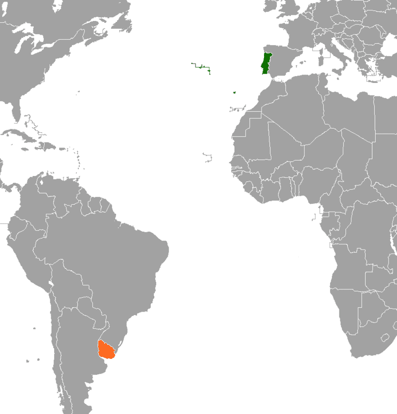 Portugal Uruguay Locator